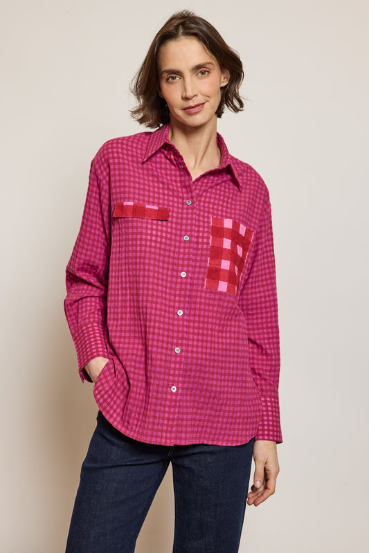 Haut chemise chemisier femme Cos taille 40 bleu nuit Haut chemise chemisier femme Cos taille 40 bleu nuit