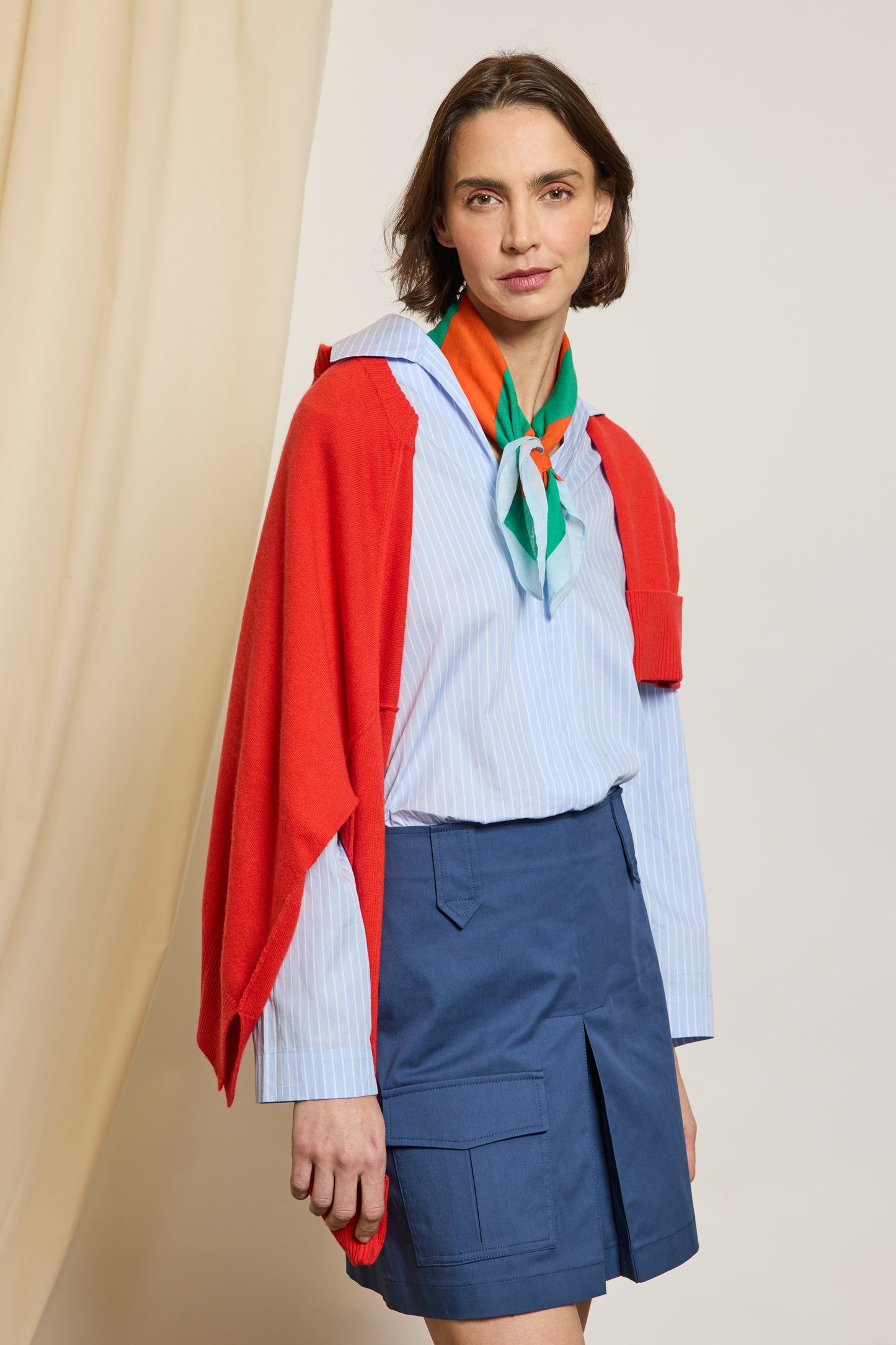 JUPE À POCHES ACIER