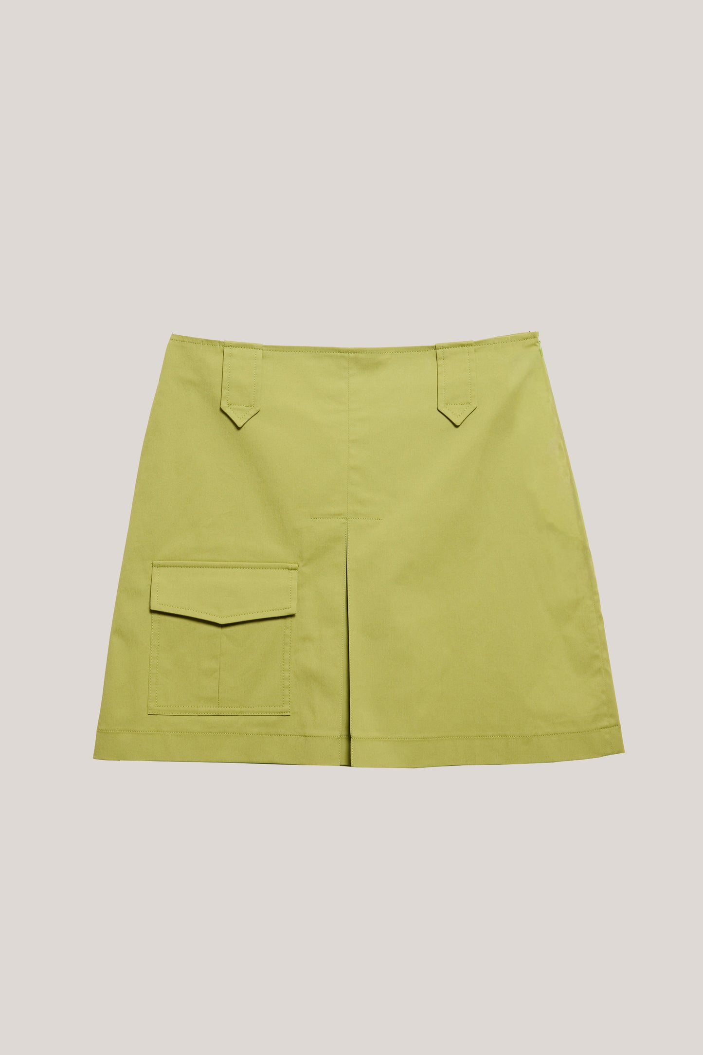 JUPE À POCHES PISTACHE