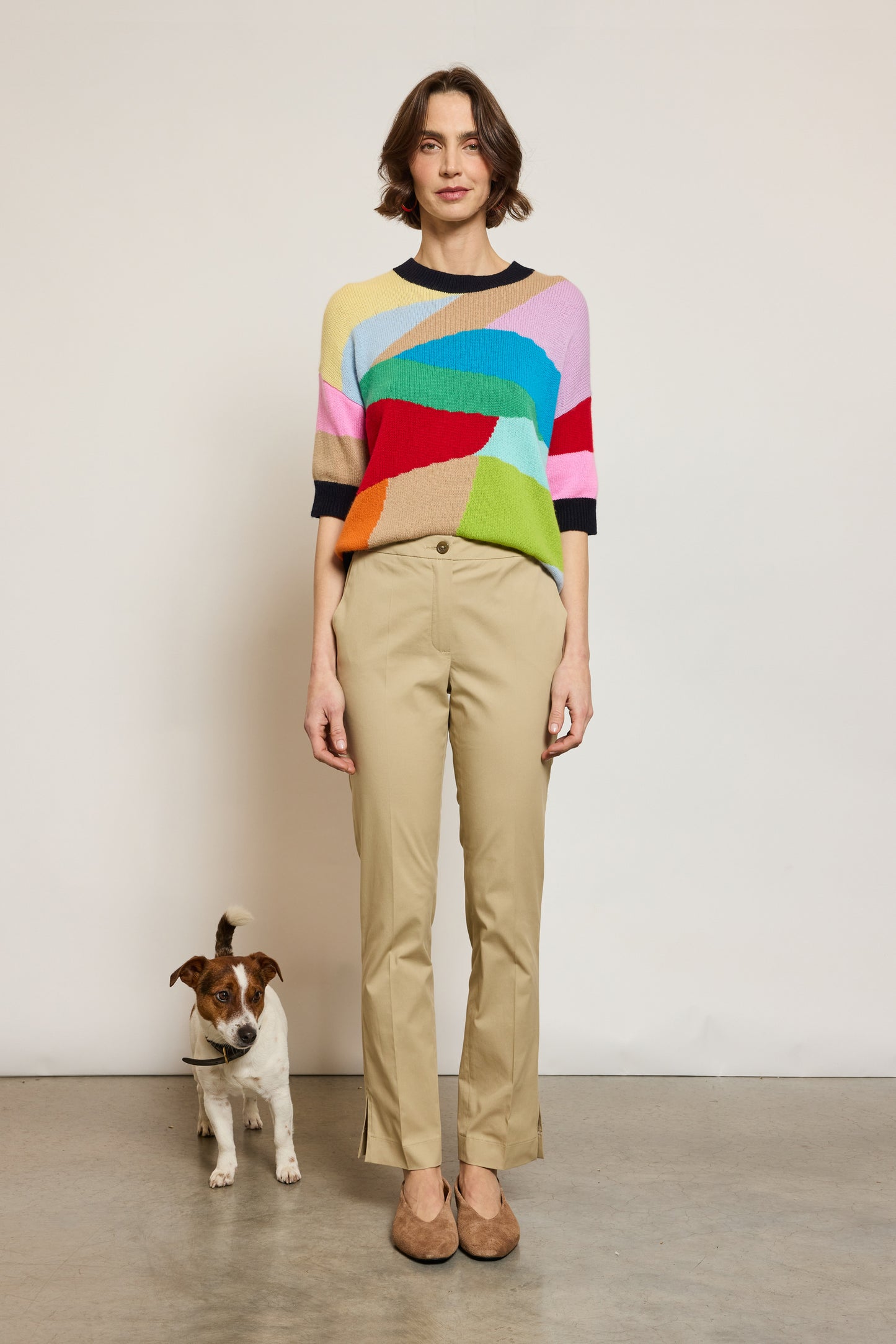 PANTALON FITTÉ BEIGE