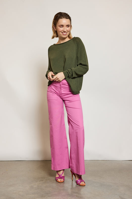 PANTALON À POCHES ROSE