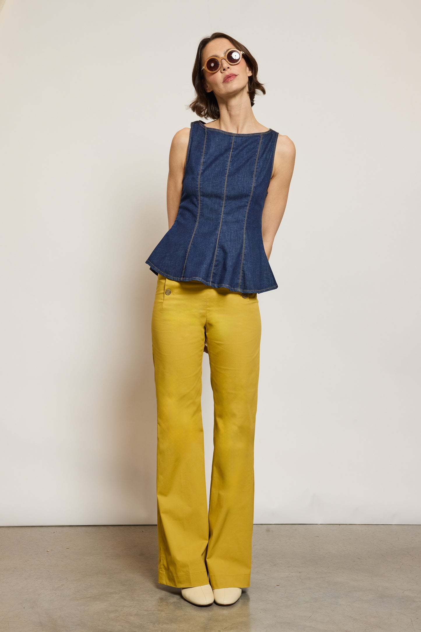 PANTALON À PONT SAFRAN