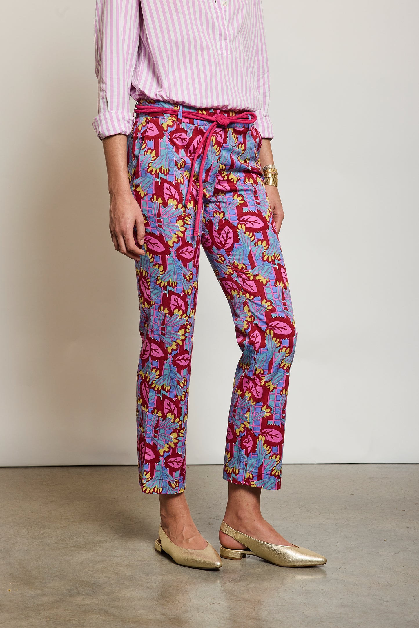 FLORAL PANTS PINK