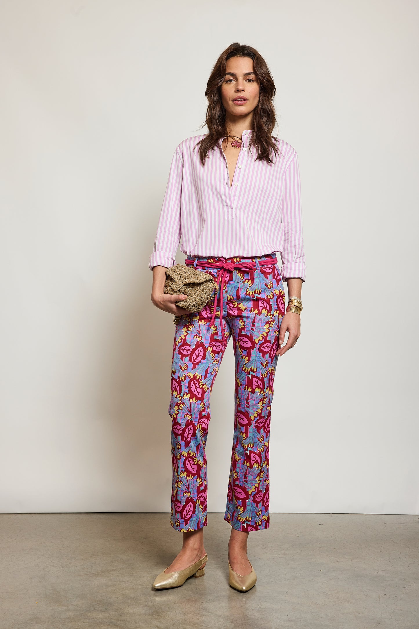 FLORAL PANTS PINK