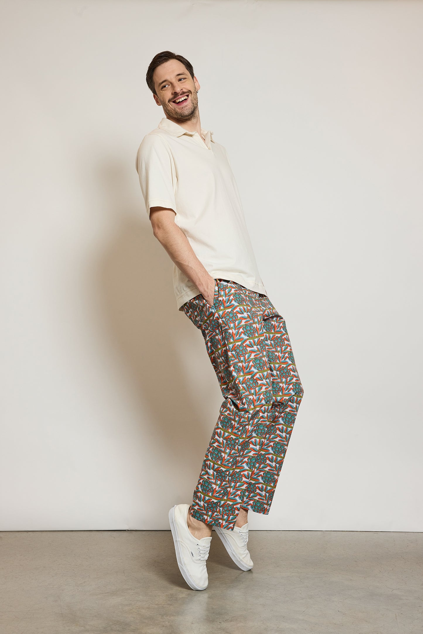 PANTALON IMPRIMÉ VERT