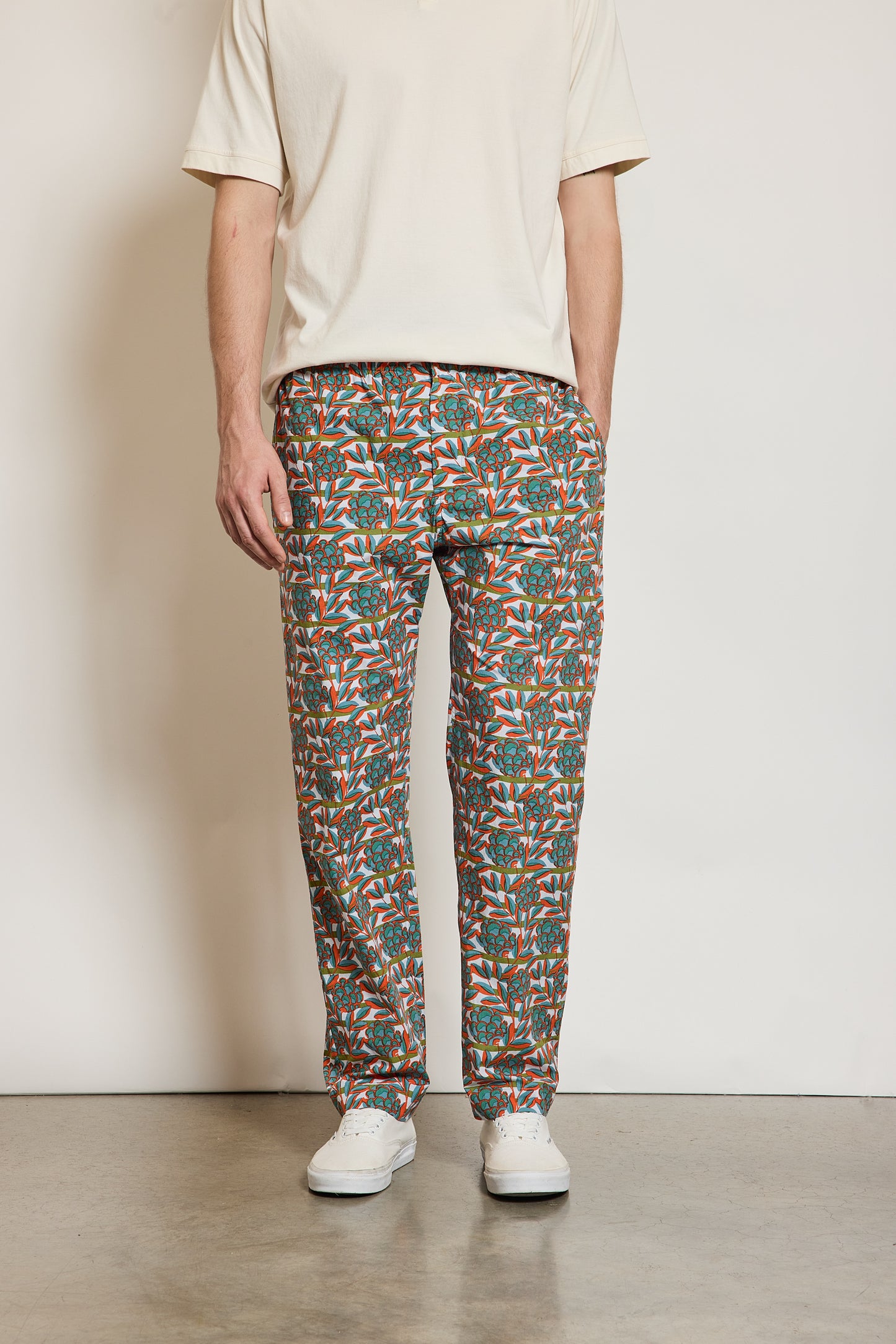 PANTALON IMPRIMÉ VERT