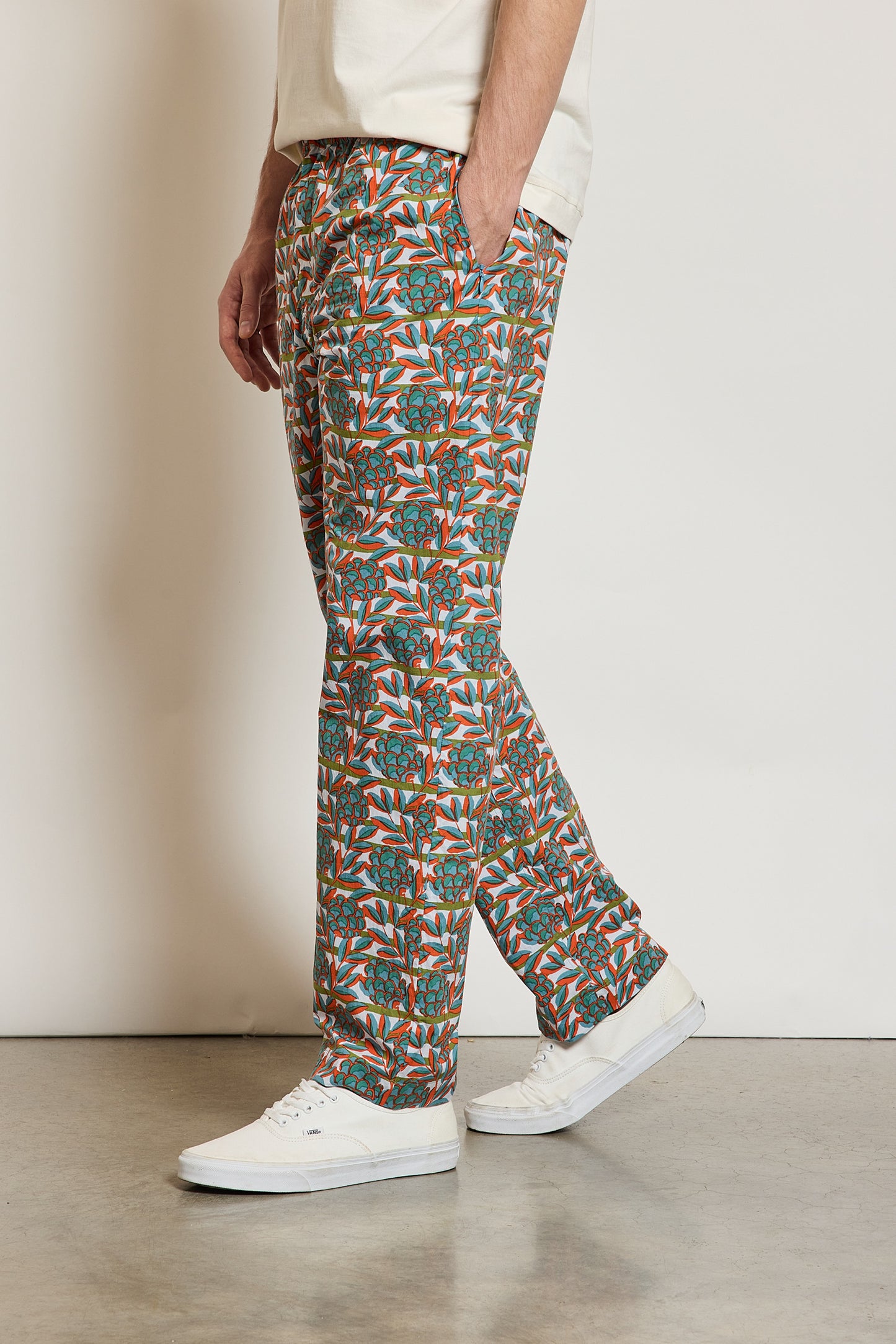 PANTALON IMPRIMÉ VERT