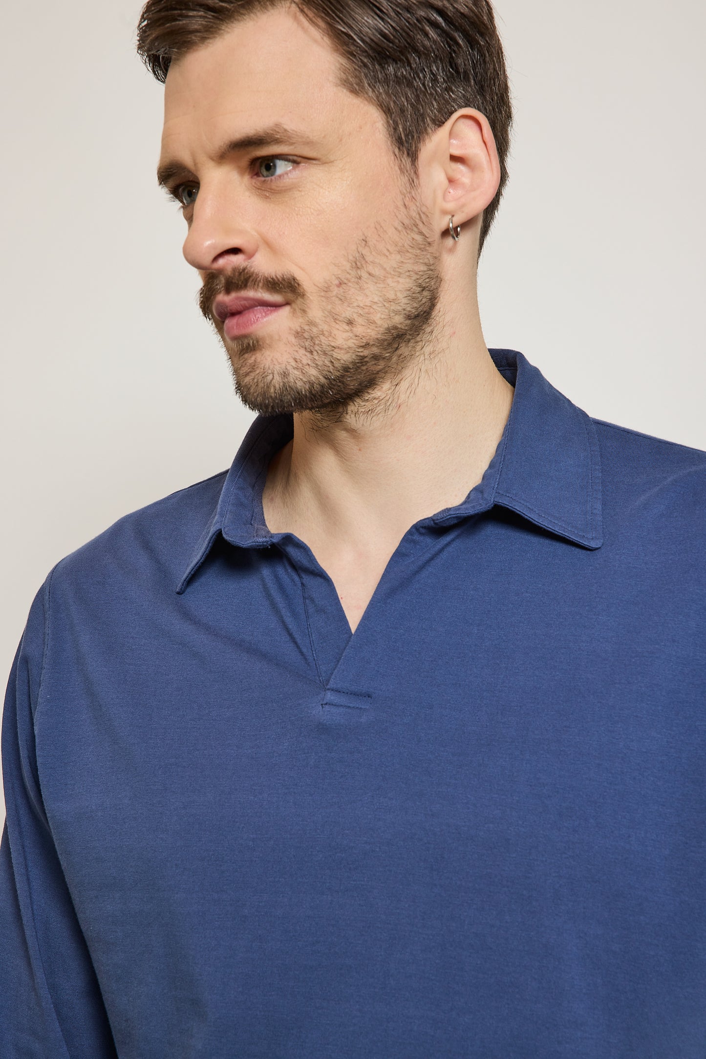 POLO MANCHES LONGUES ACIER