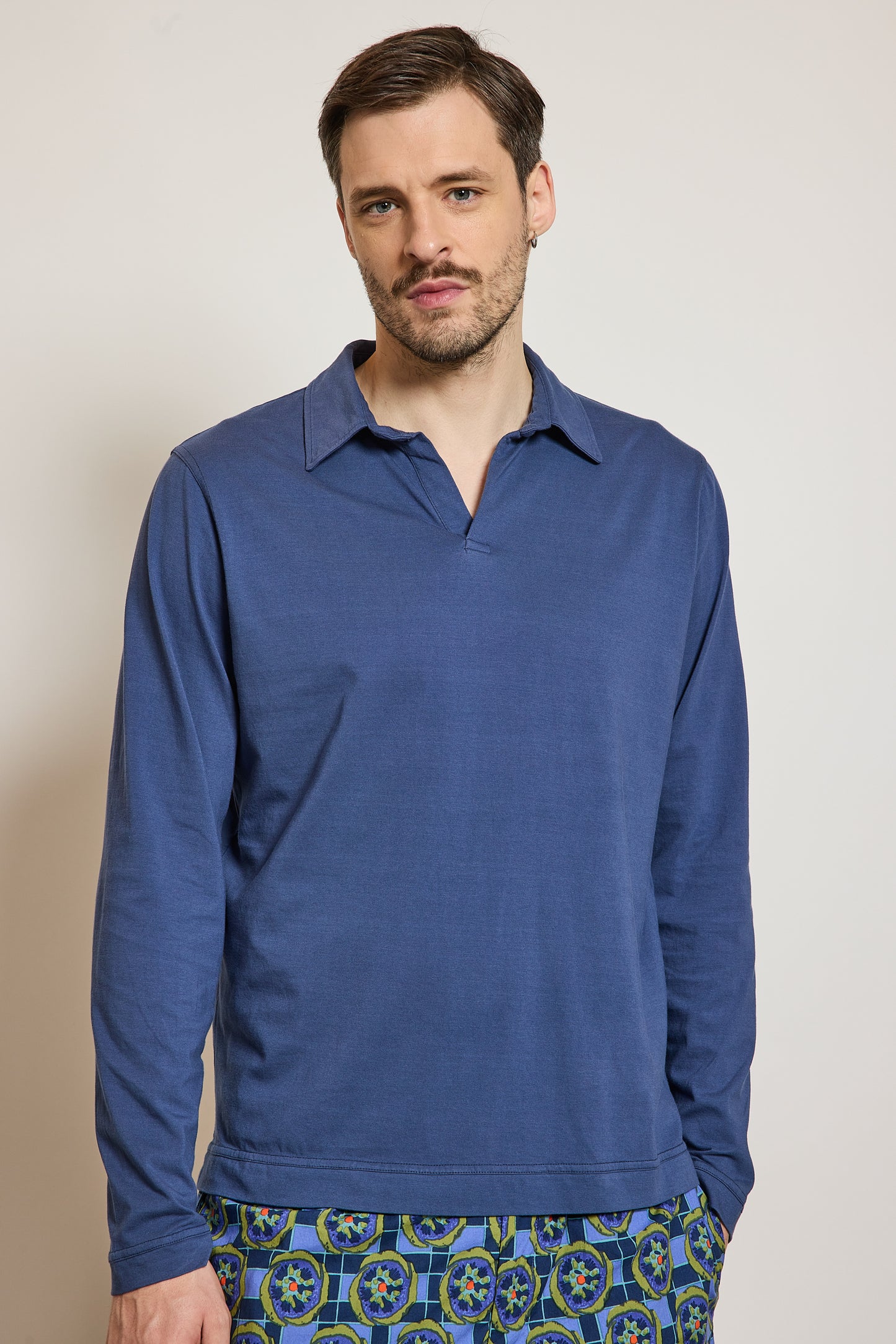 POLO MANCHES LONGUES ACIER