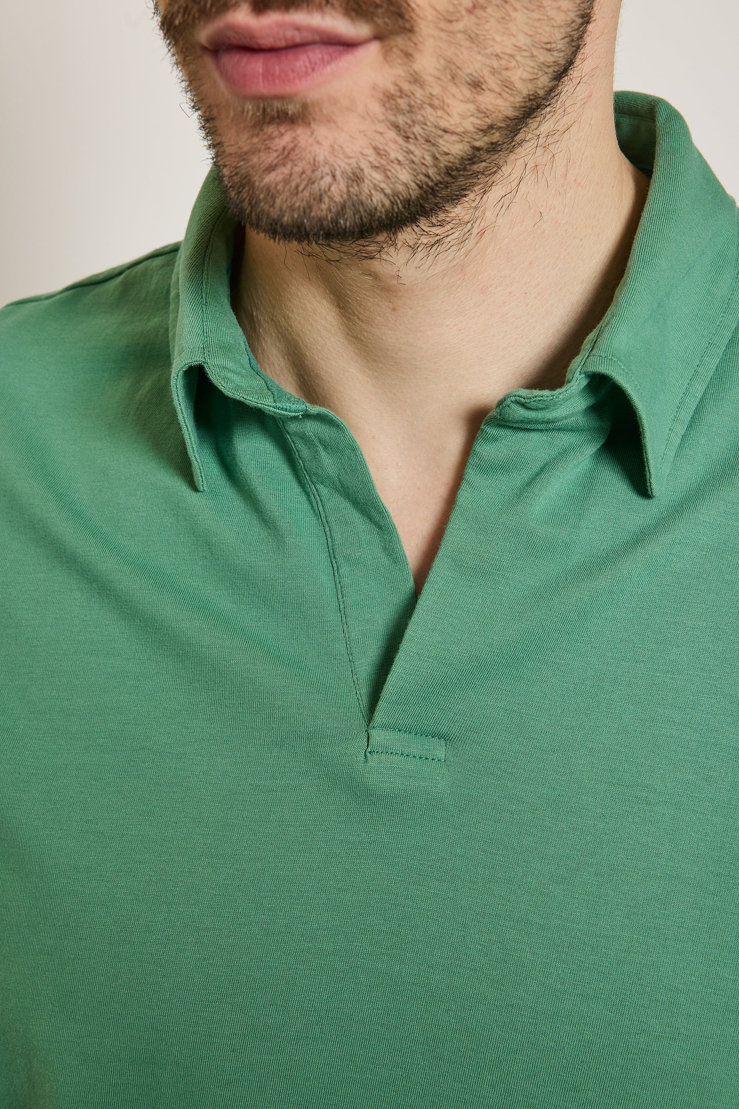 POLO MANCHES LONGUES MENTHE