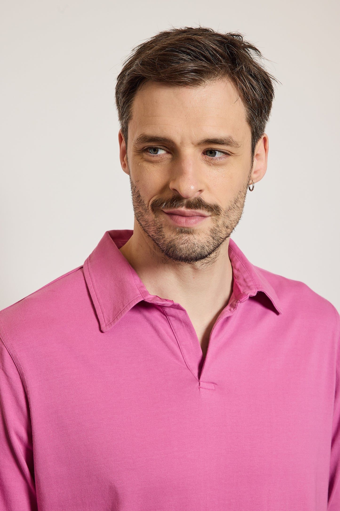POLO MANCHES LONGUES ROSE