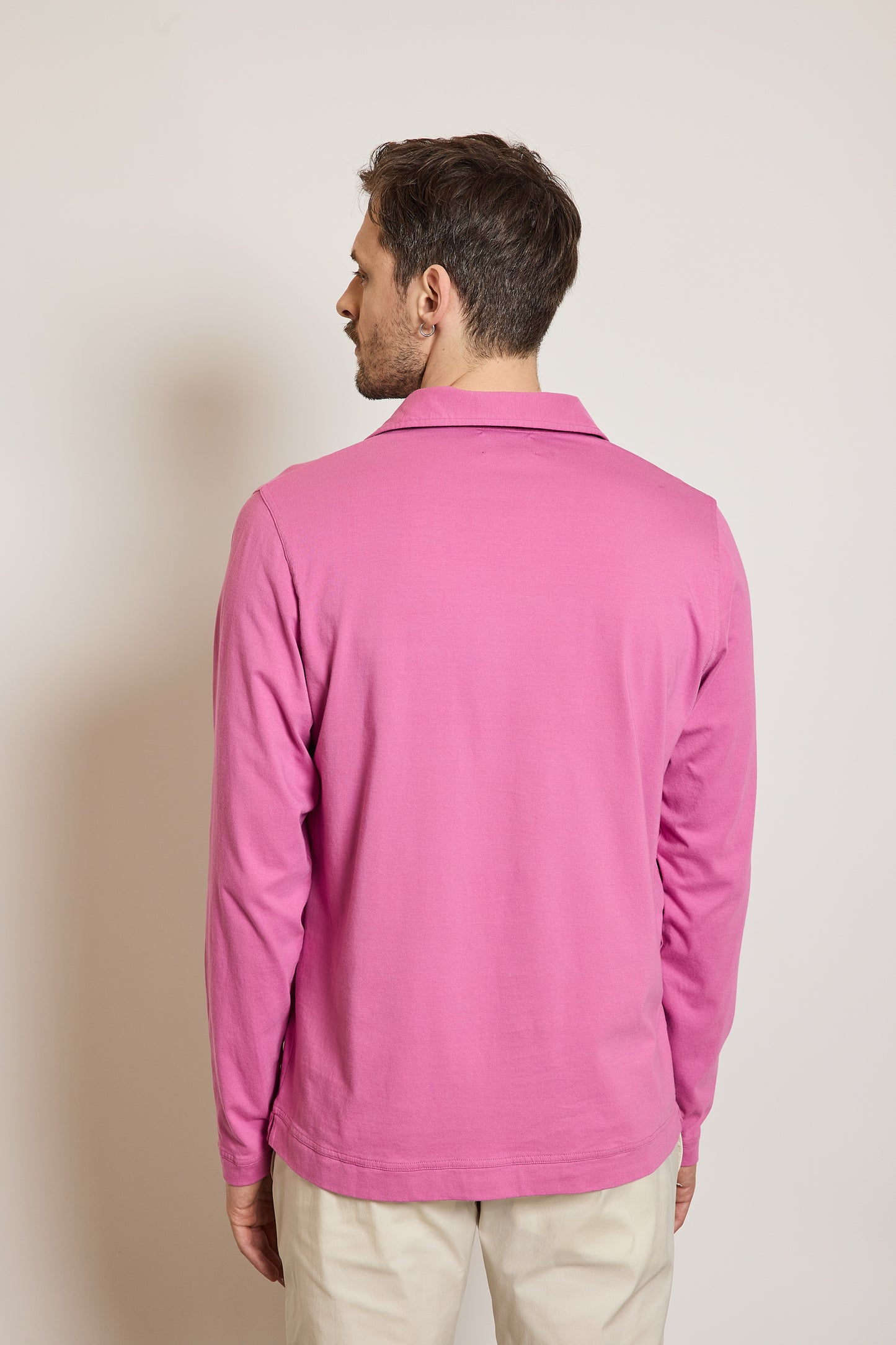 POLO MANCHES LONGUES ROSE