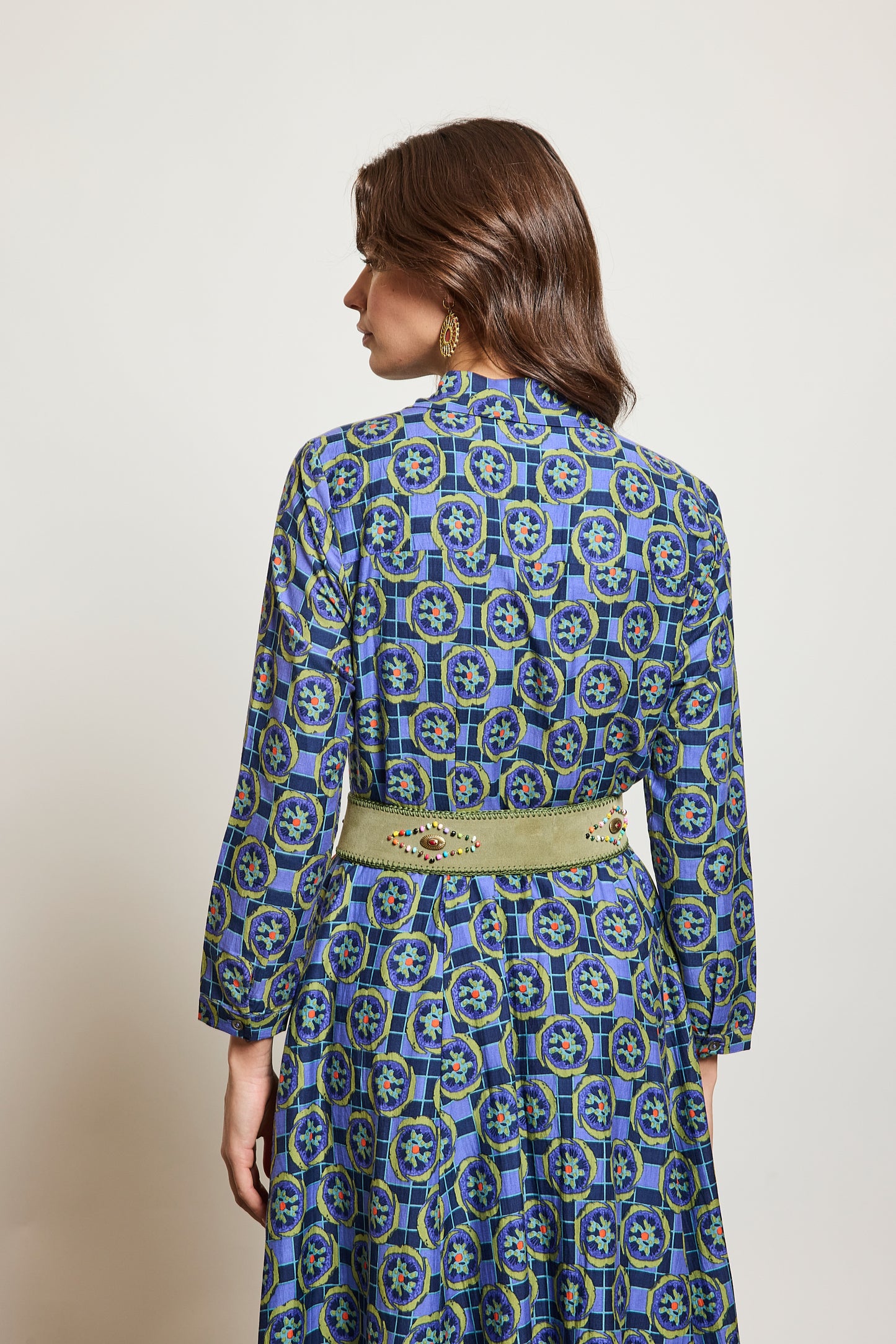 ROBE EN COTON SOIE BLEU