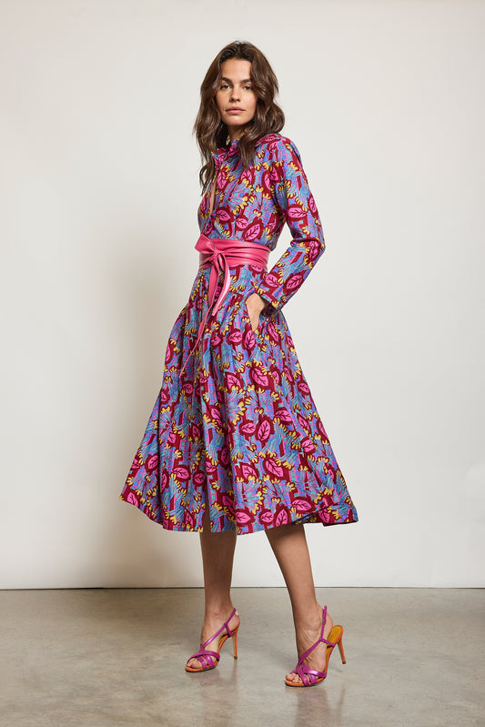 ROBE EN COTON SOIE ROSE