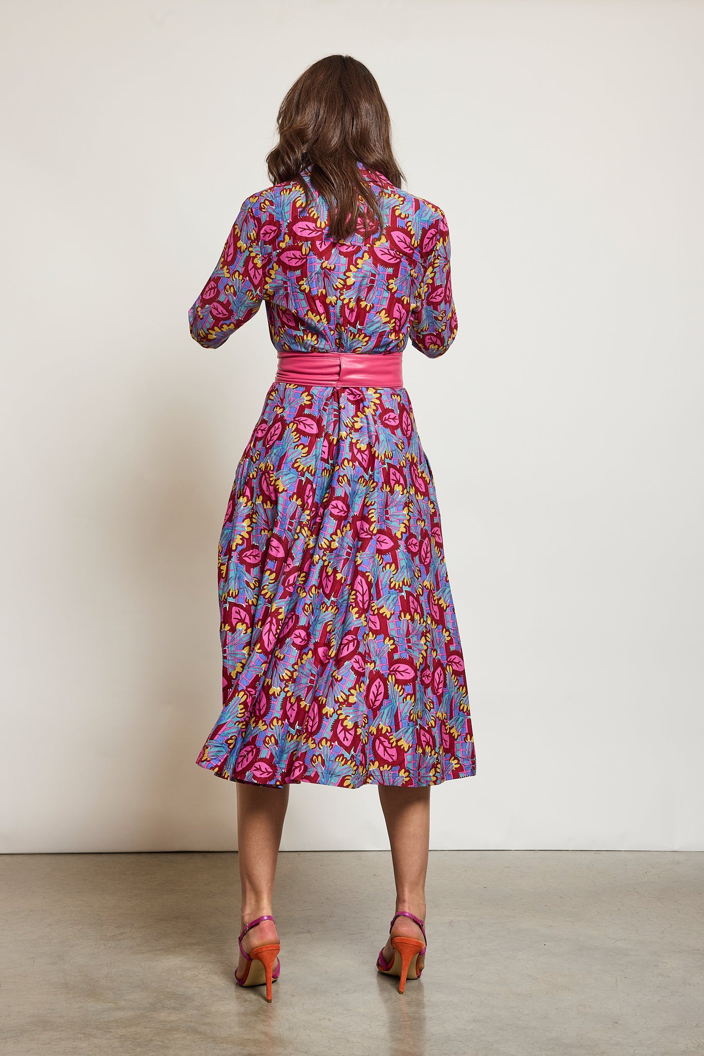 ROBE EN COTON SOIE ROSE