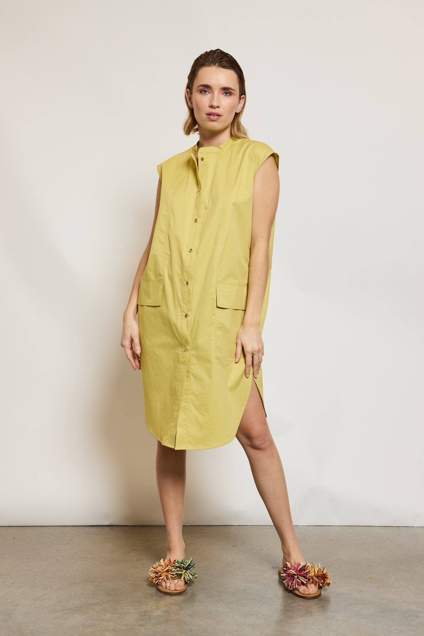 DRESS WITH POCKETS CUMIN