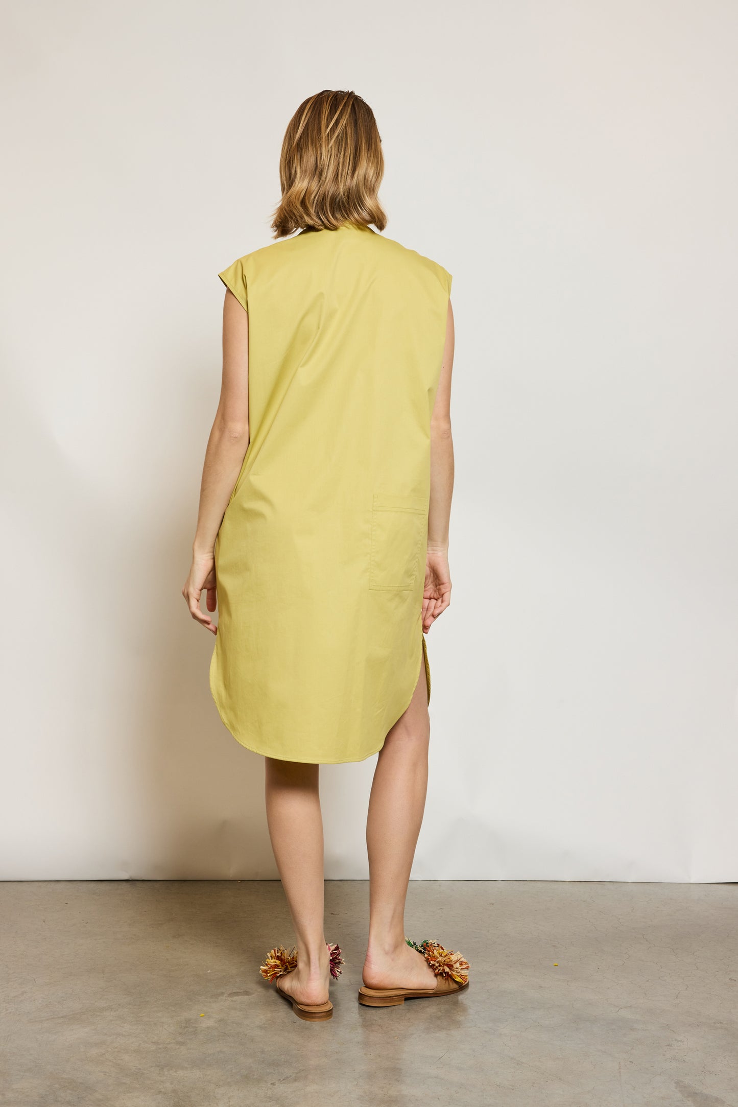 DRESS WITH POCKETS CUMIN