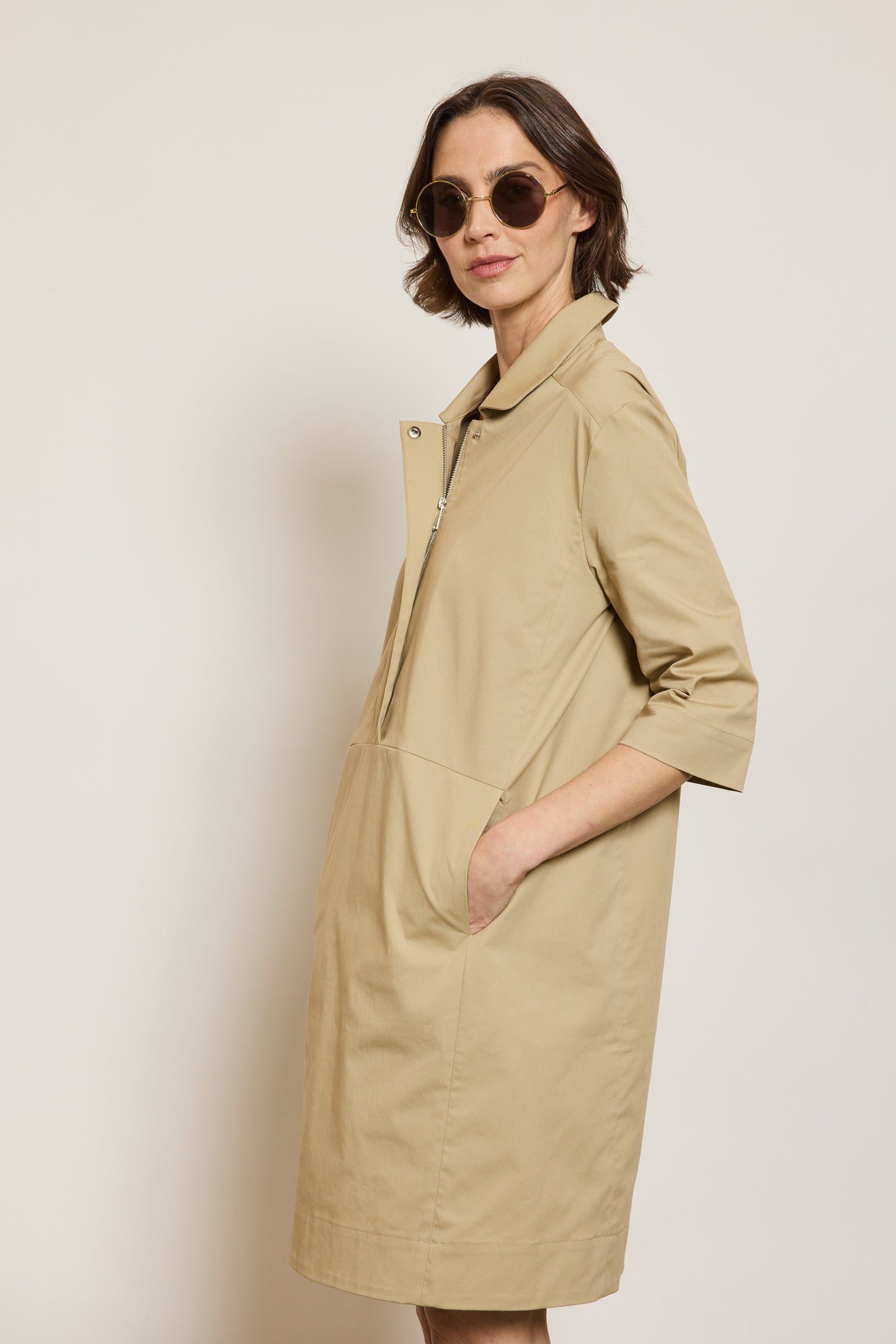 ROBE ZIPPÉE BEIGE