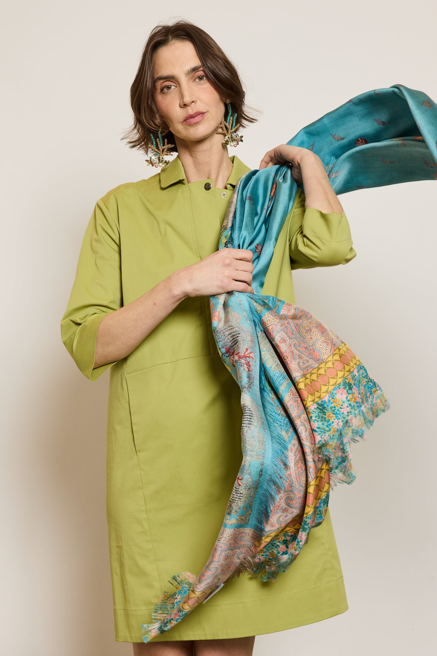 ROBE ZIPPÉE PISTACHE