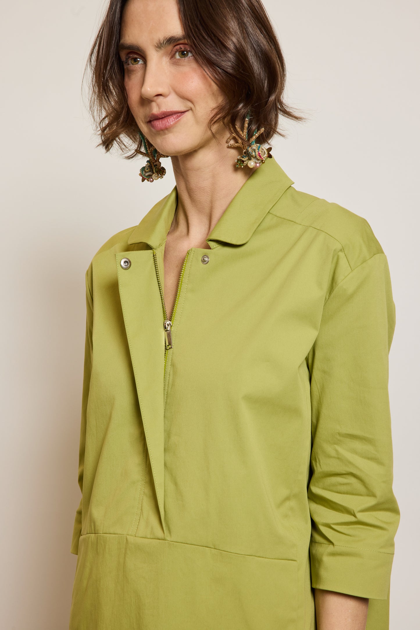 ROBE ZIPPÉE PISTACHE