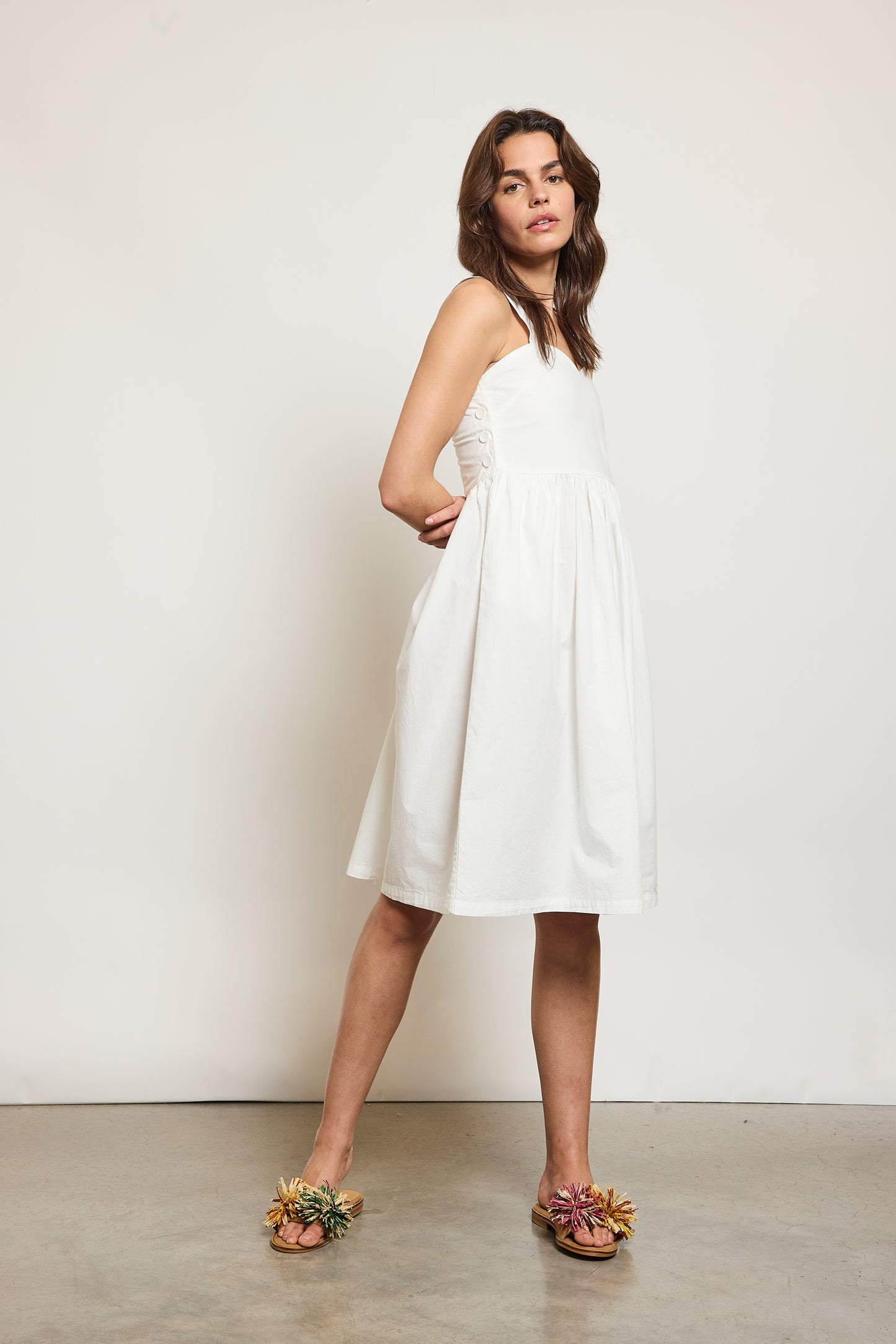 ROBE À BRETELLES BLANCHE
