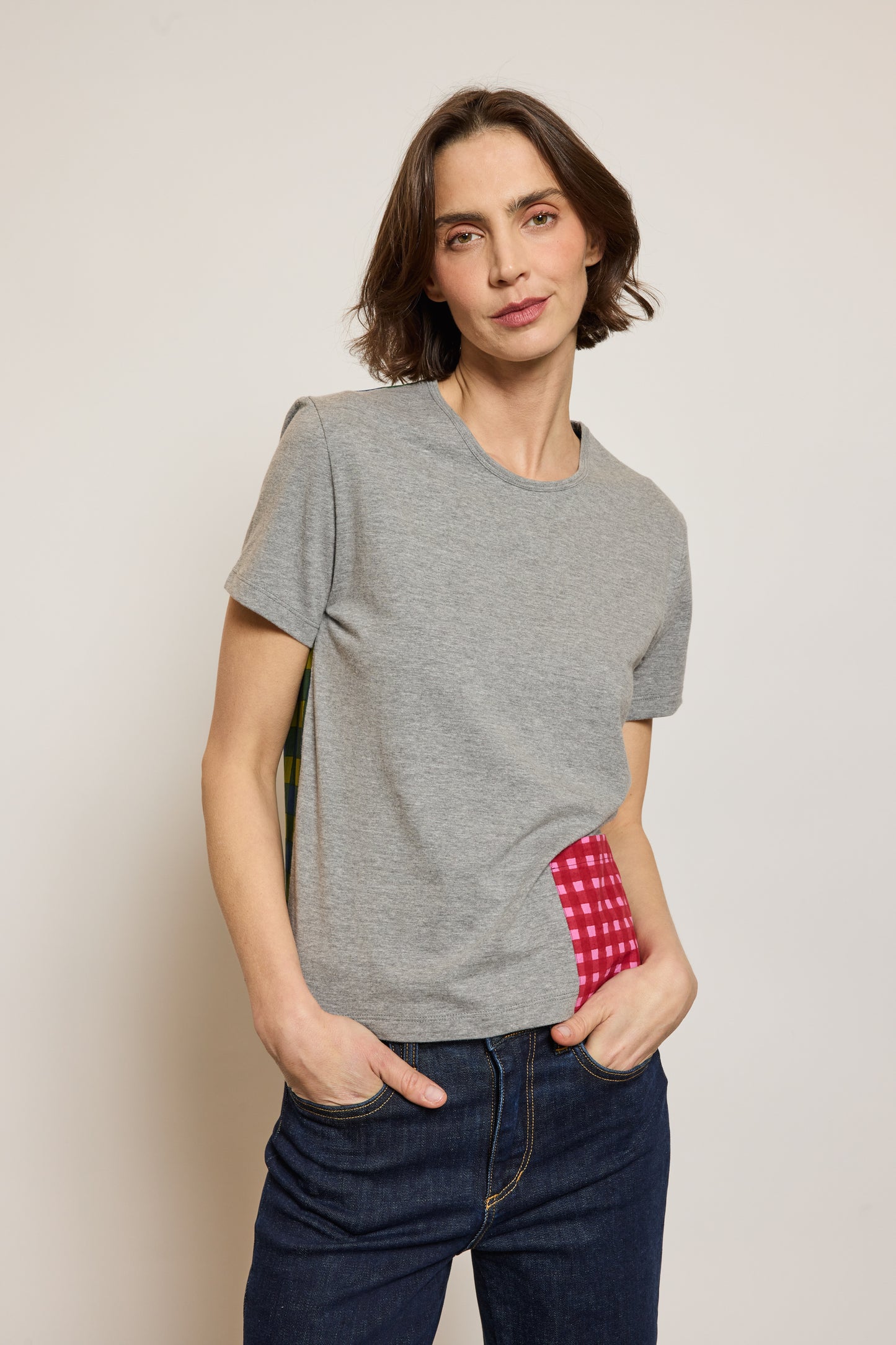 T-SHIRT PIXELS GRIS
