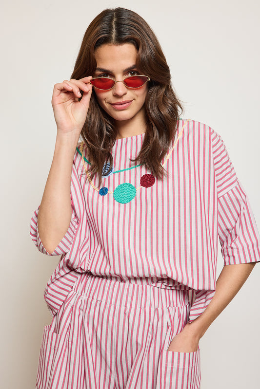 T-SHIRT BIJOUX ROUGE