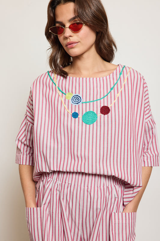 T-SHIRT BIJOUX ROUGE