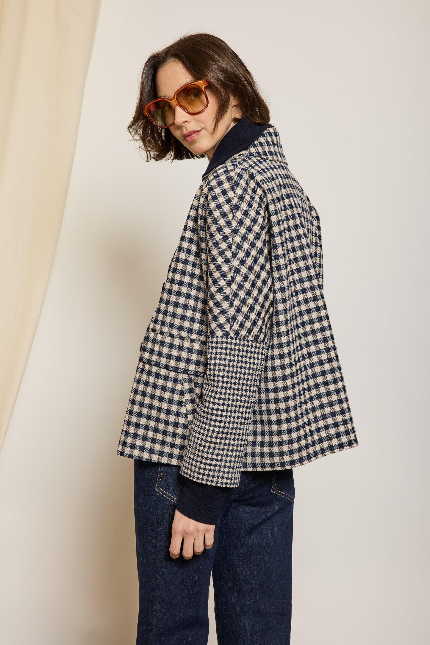 VESTE CROISÉE BLEUE