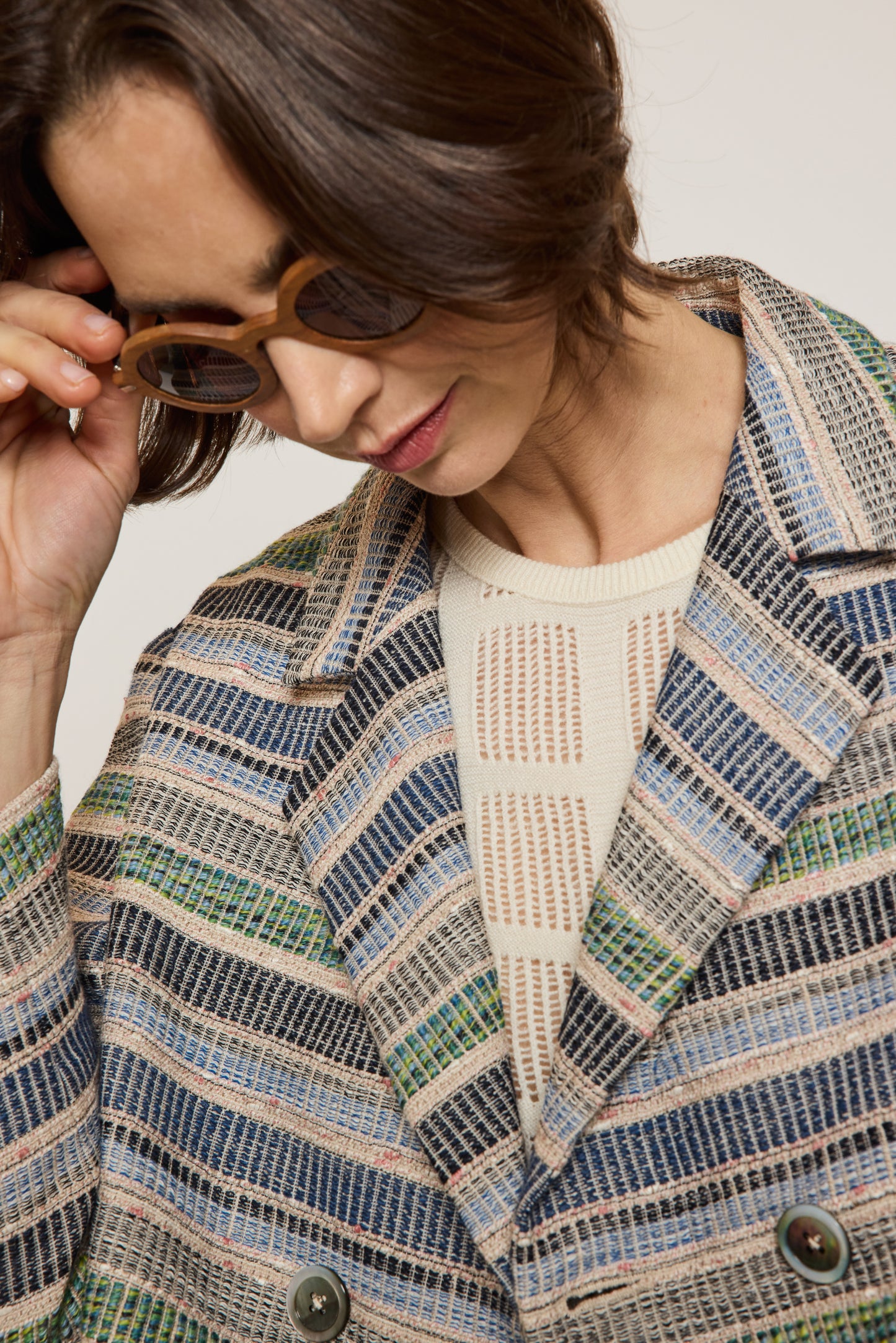 VESTE CROISÉE BLEUE