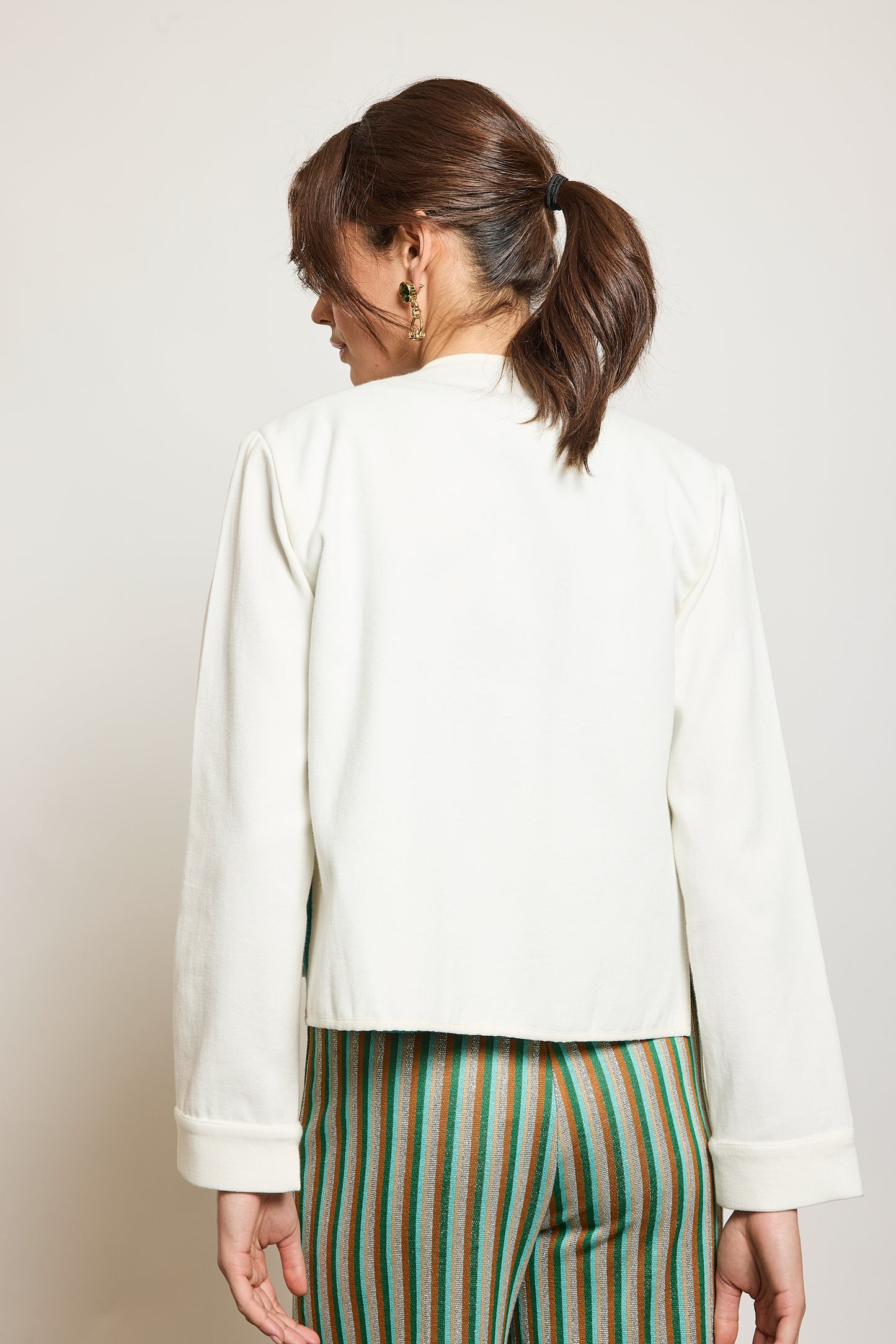 VESTE À ŒILLETS CRAIE