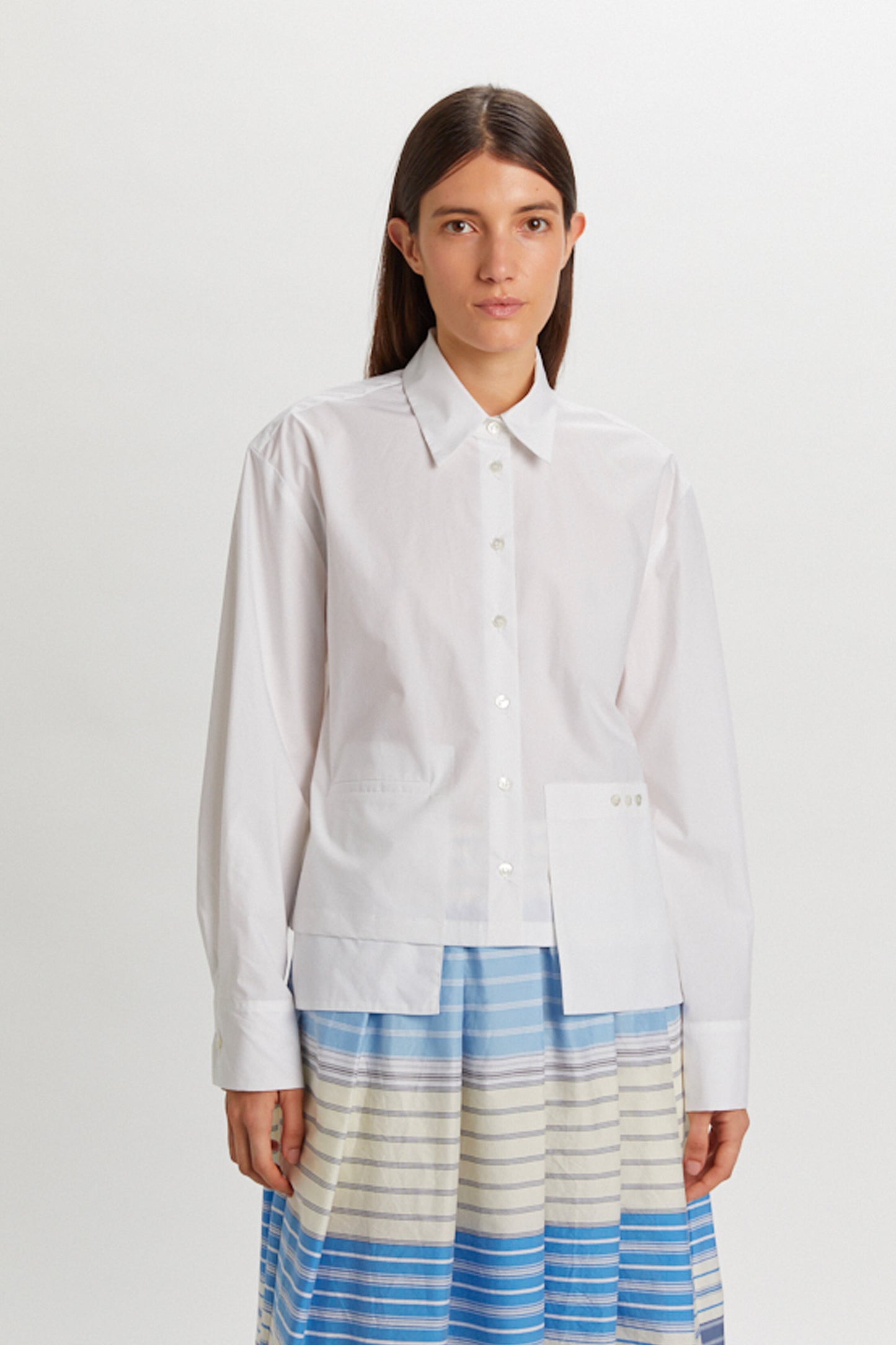 CHEMISE POCHES BLANCHE