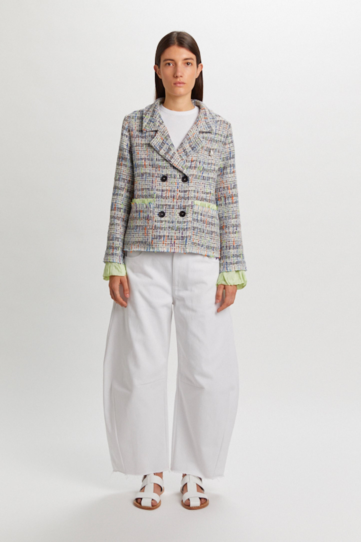 VESTE EN TWEED MULTICOLORE