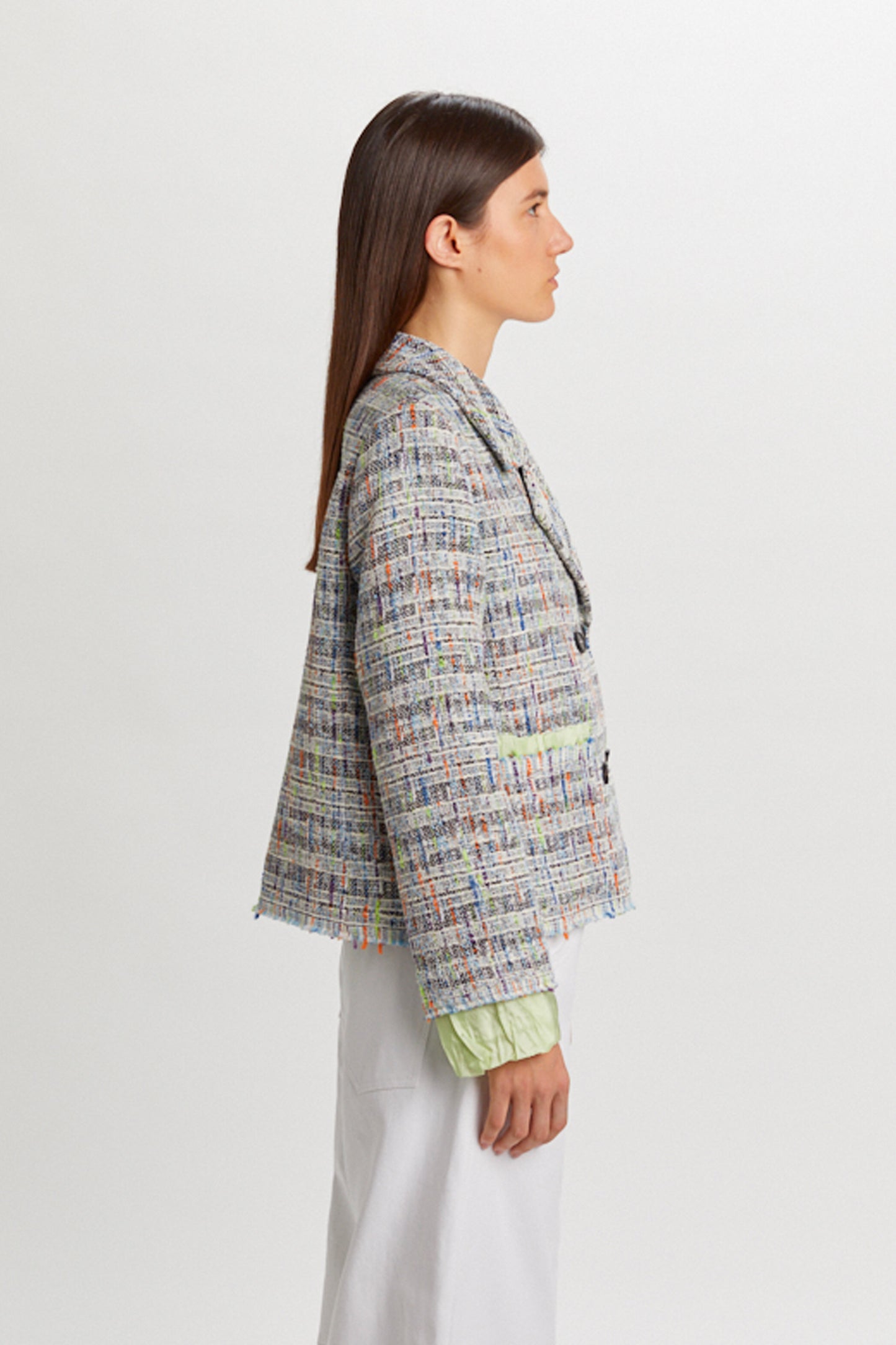 VESTE EN TWEED MULTICOLORE
