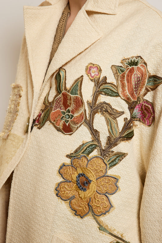 VESTE BRODÉE ÉCRUE