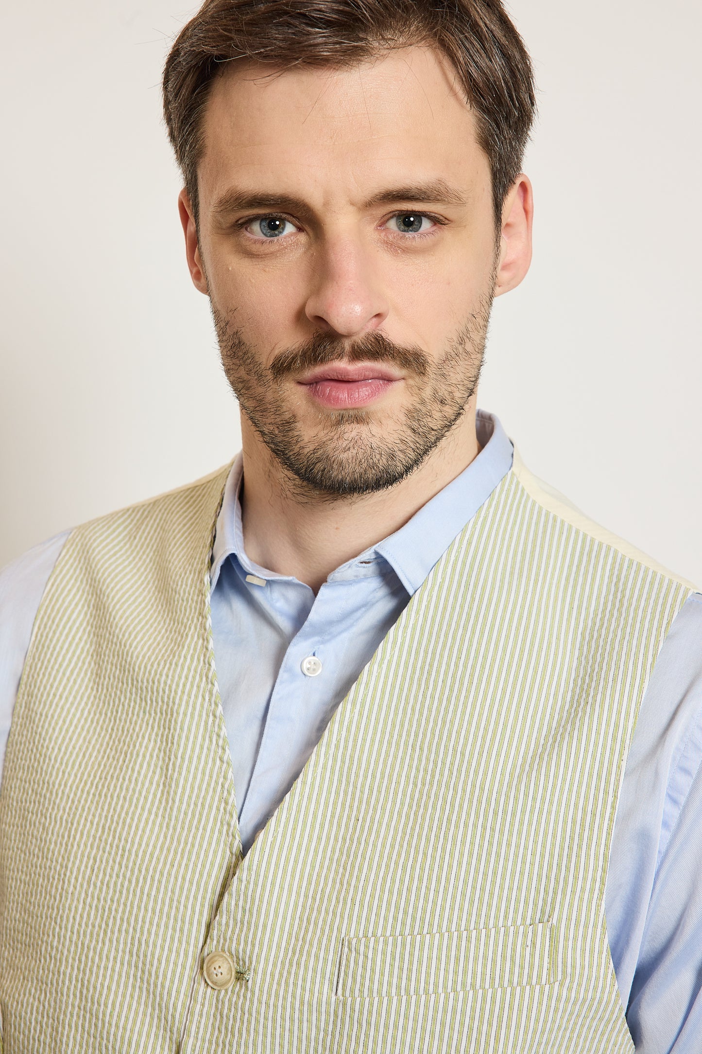 GILET SEERSUCKER PISTACHE