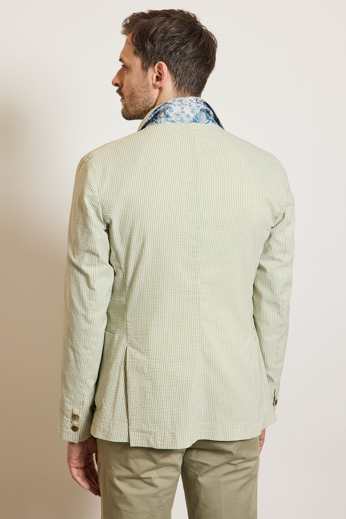 VESTE SEERSUCKER PISTACHE