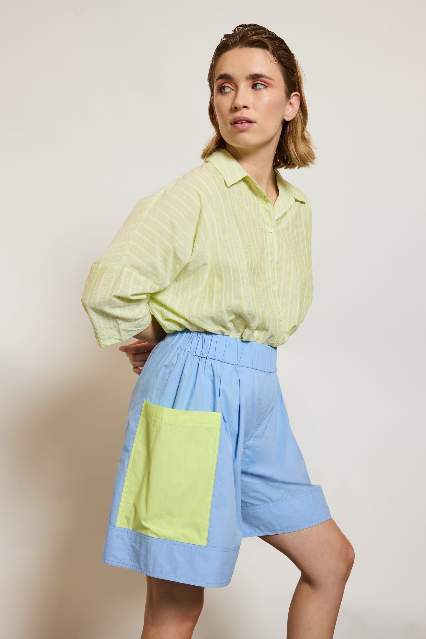 PALMA SHIRT GREEN STRIPES