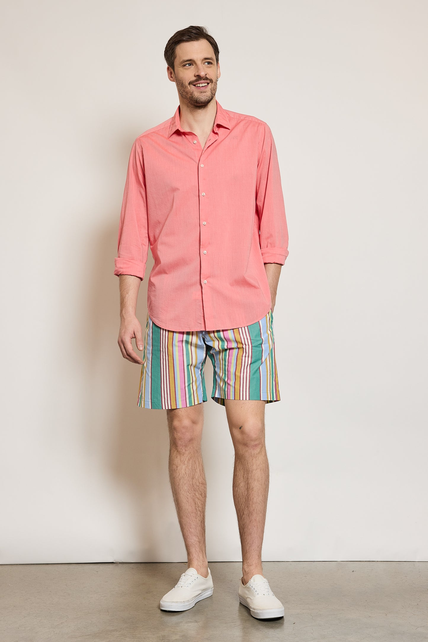 CHEMISE AJUSTÉE EN VOILE FRAISE