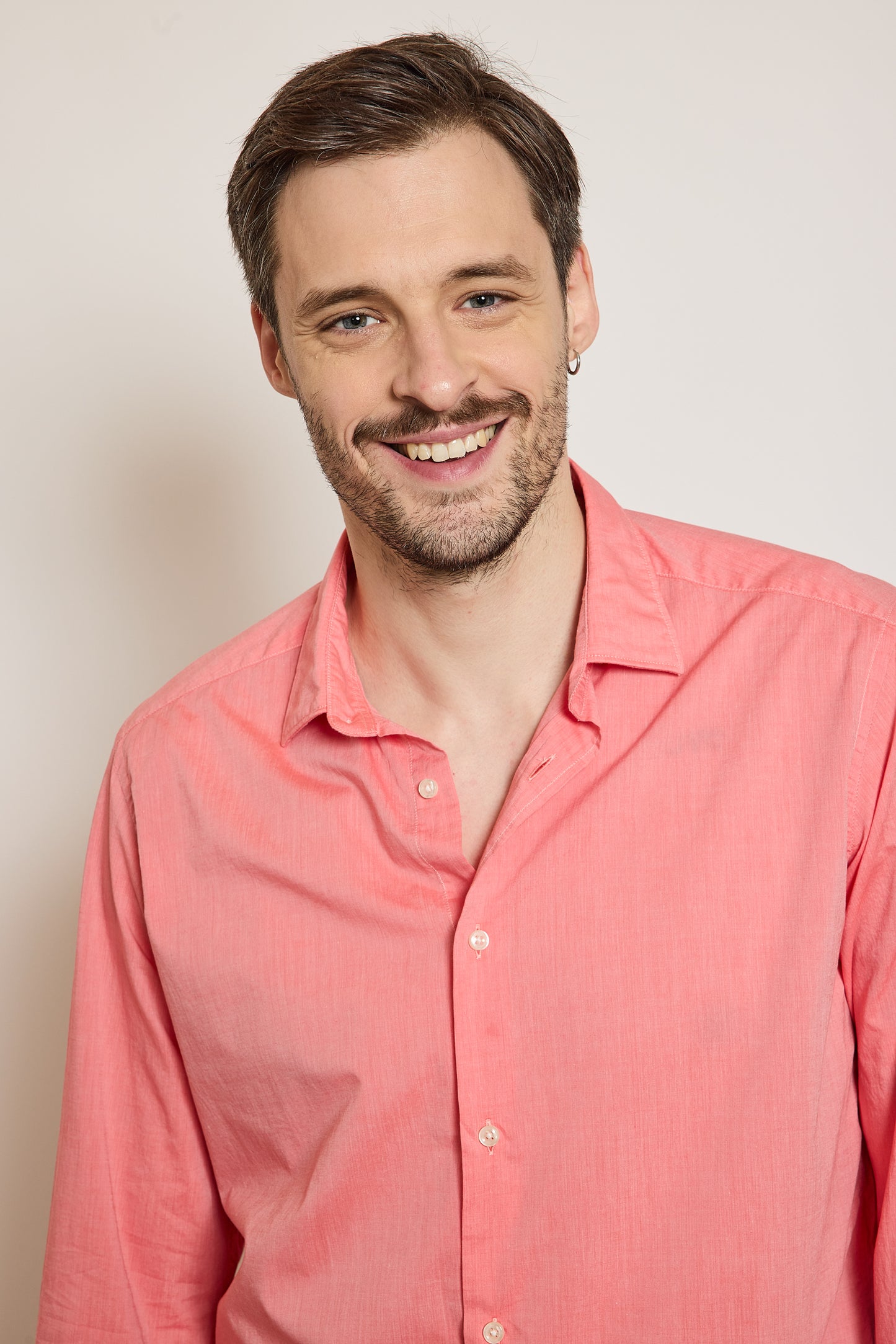 CHEMISE AJUSTÉE EN VOILE FRAISE