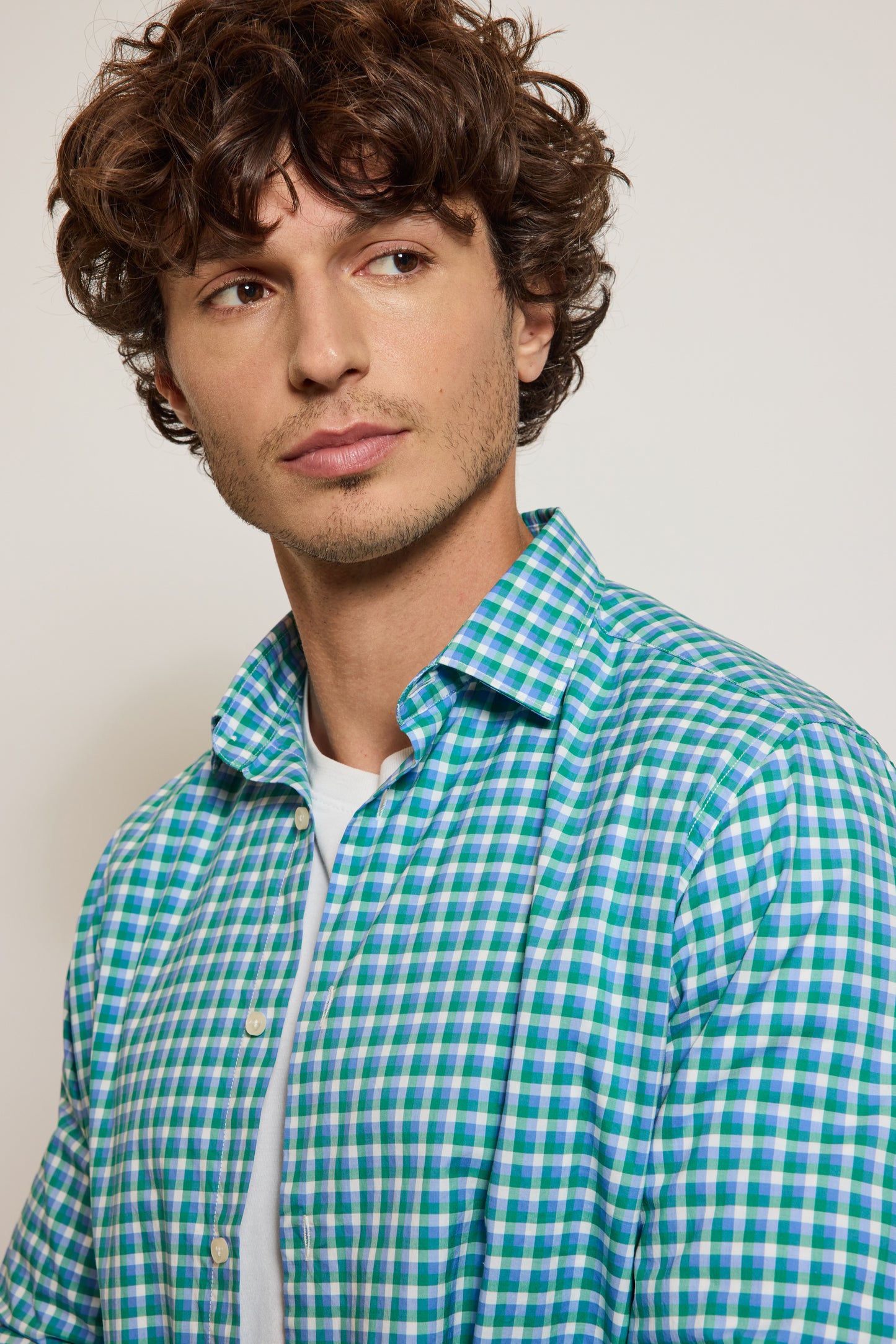 CHEMISE AJUSTÉE CARREAUX BICOLORES