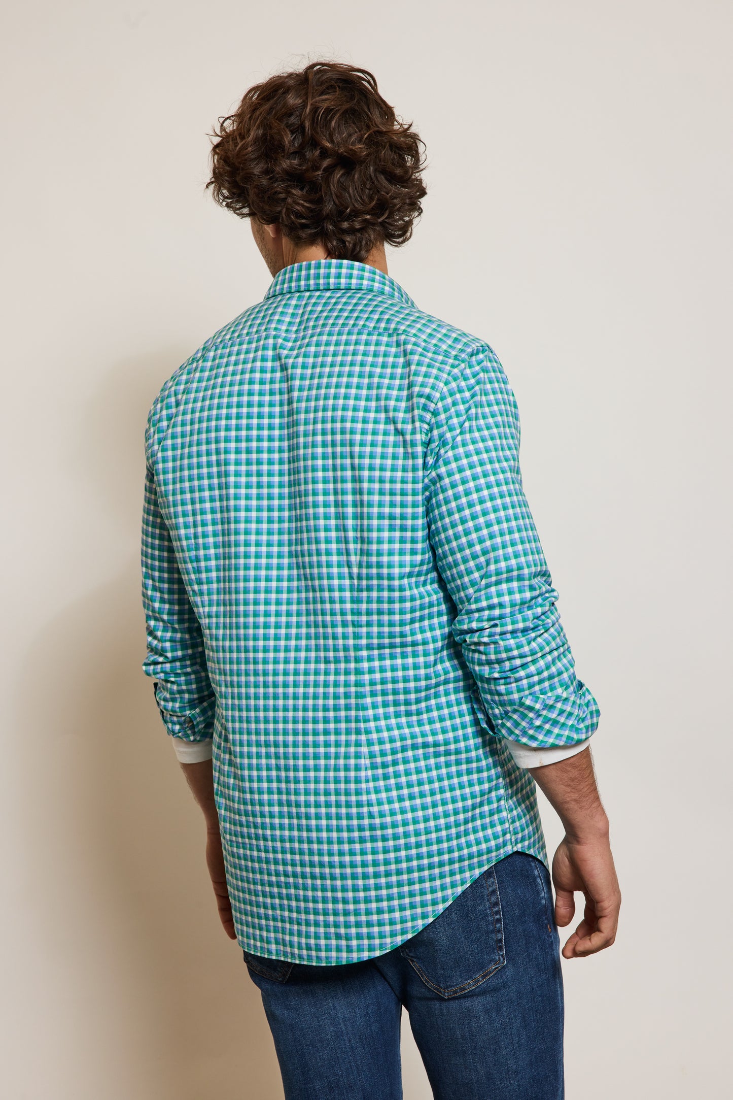 CHEMISE AJUSTÉE CARREAUX BICOLORES