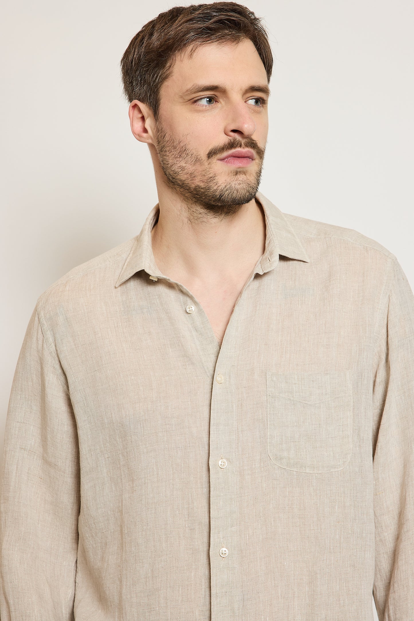 CHEMISE AJUSTÉE EN LIN FICELLE