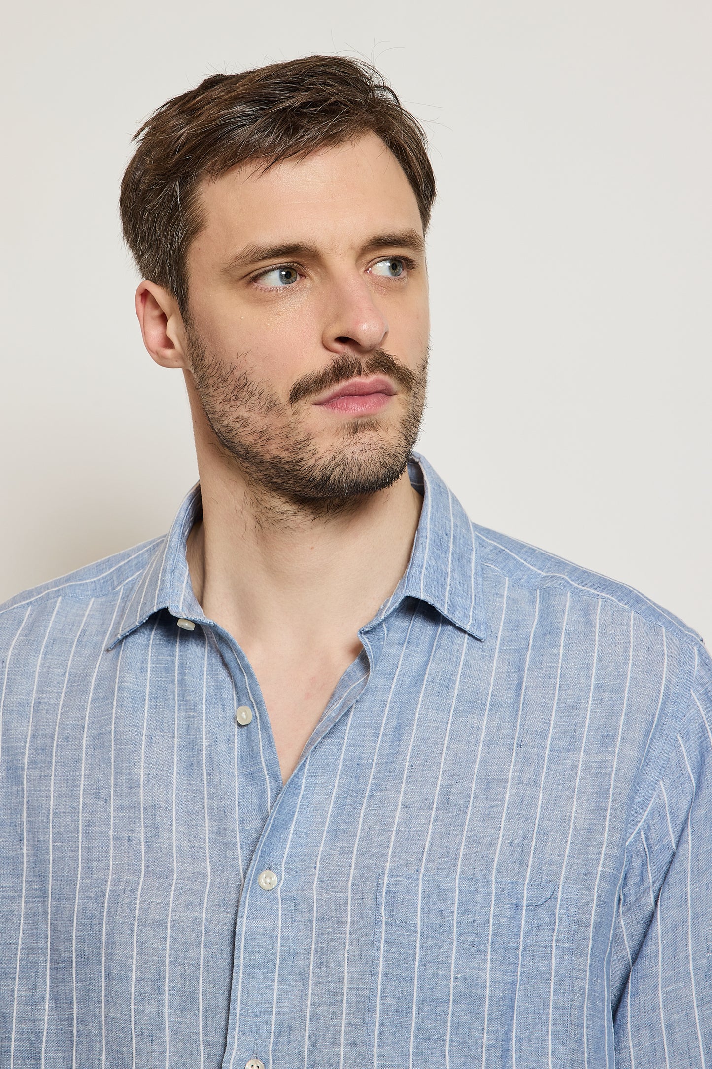 CHEMISE AJUSTÉE EN LIN COTON JEAN