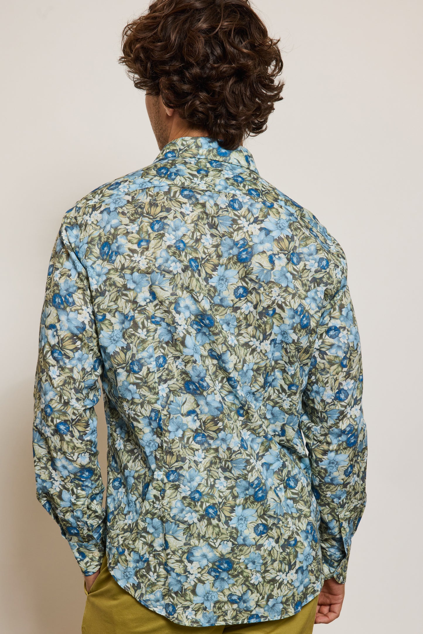 CHEMISE AJUSTÉE UNE POCHE BLEUET