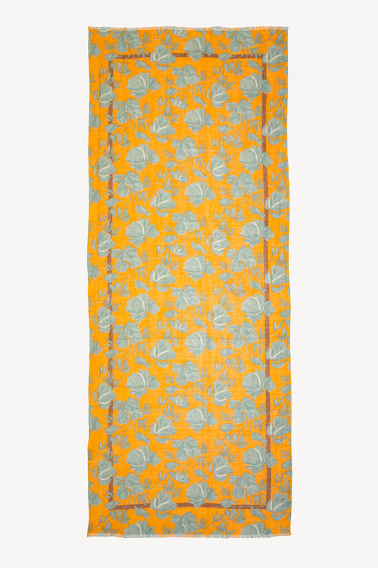 ECHARPE EN LIN & COTON ORANGE