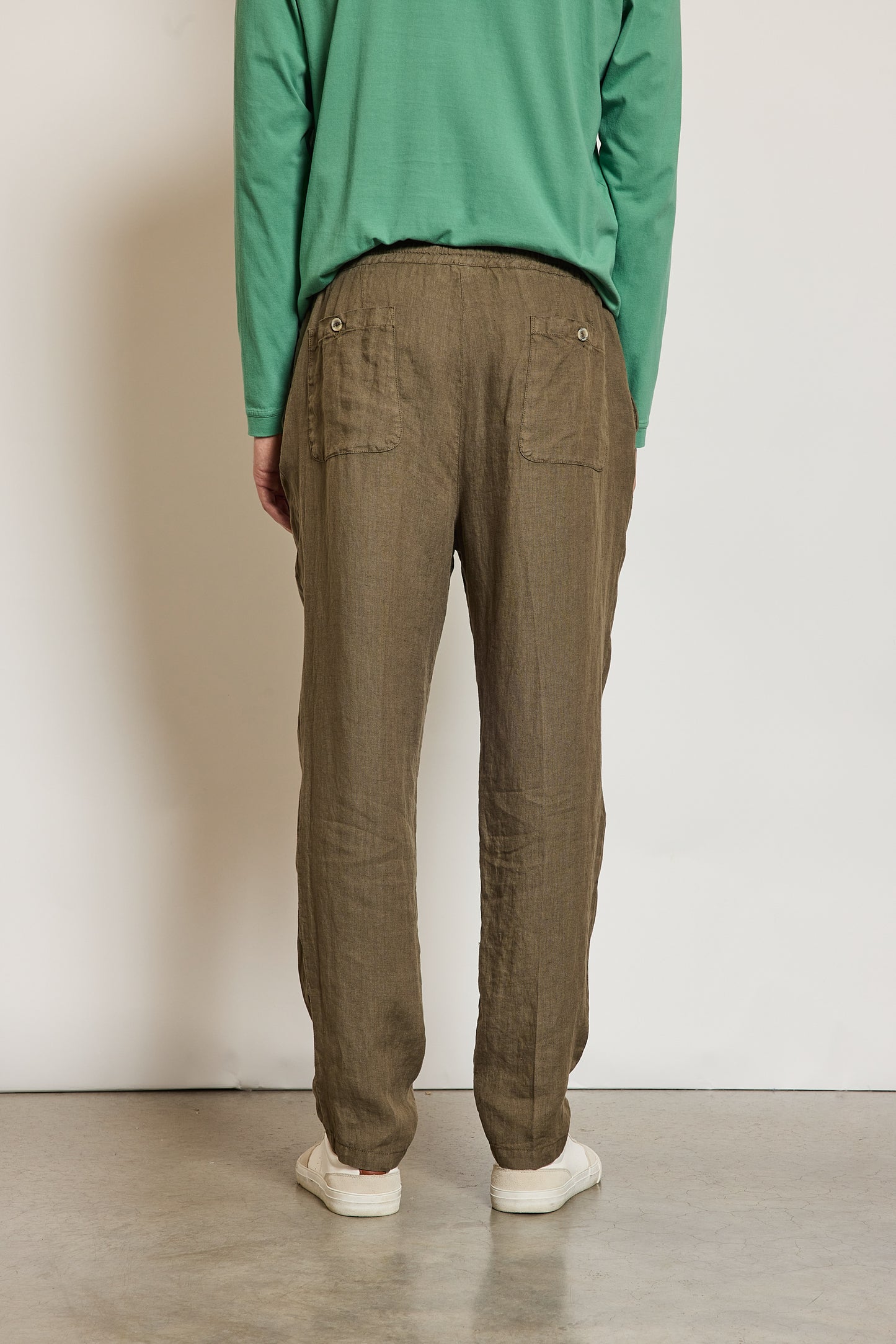 PANTALON EN LIN BRONZE