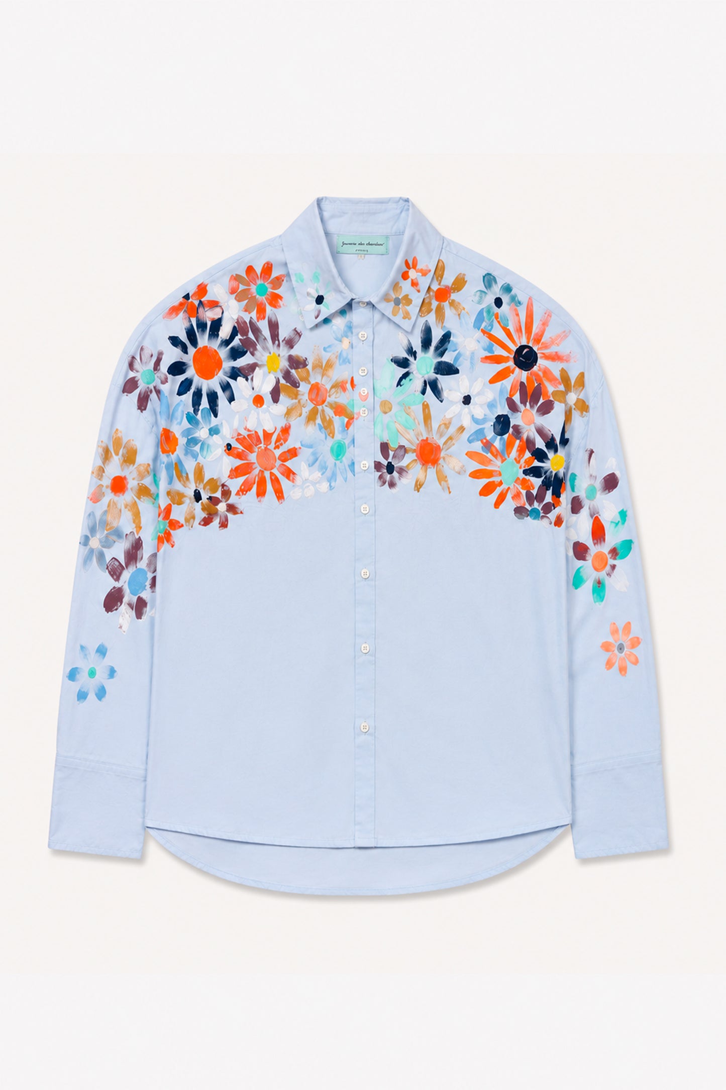 CHEMISE TRAPÈZE OVERSIZE CIEL