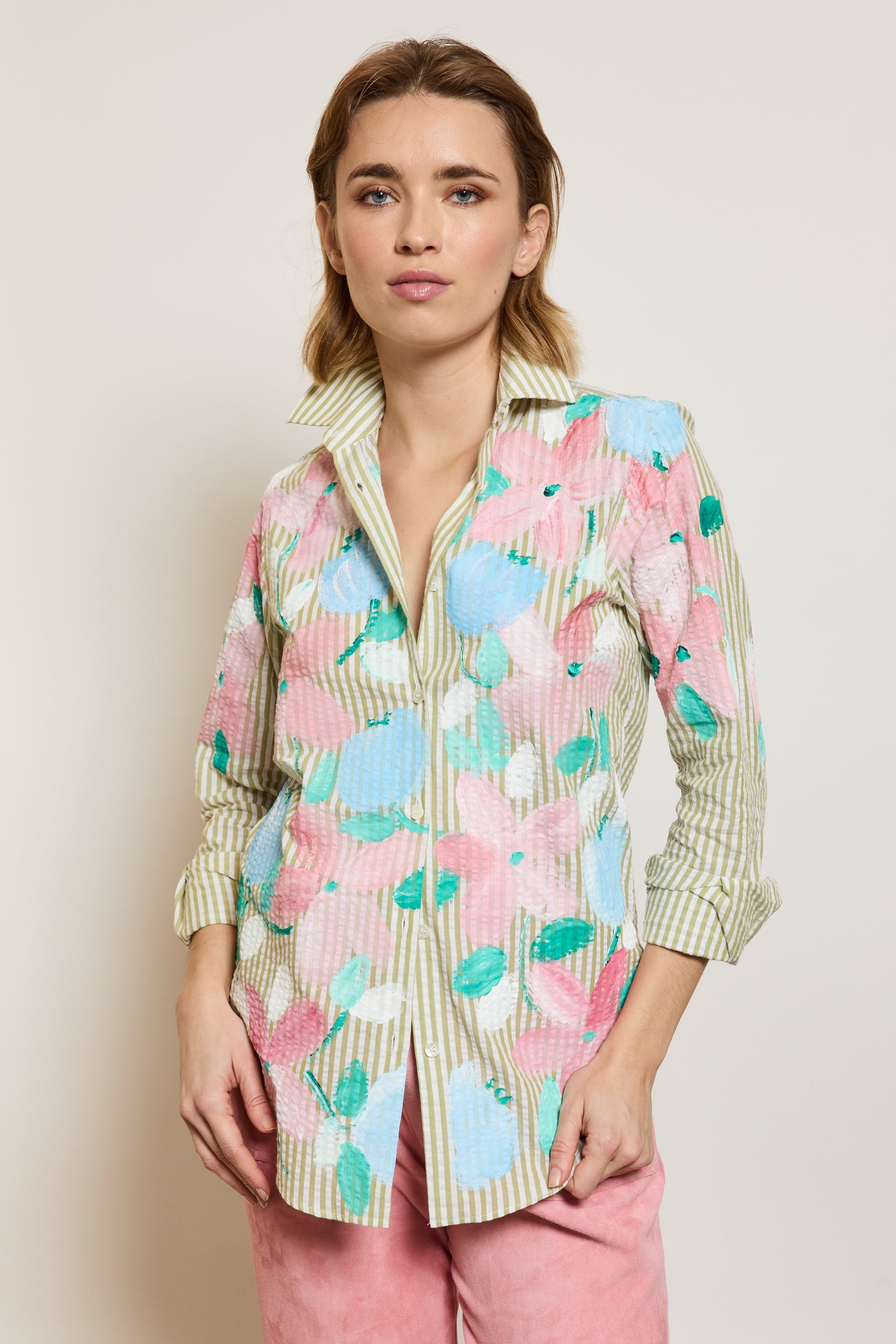 OVERSIZED TRAPEZE SHIRT GREEN