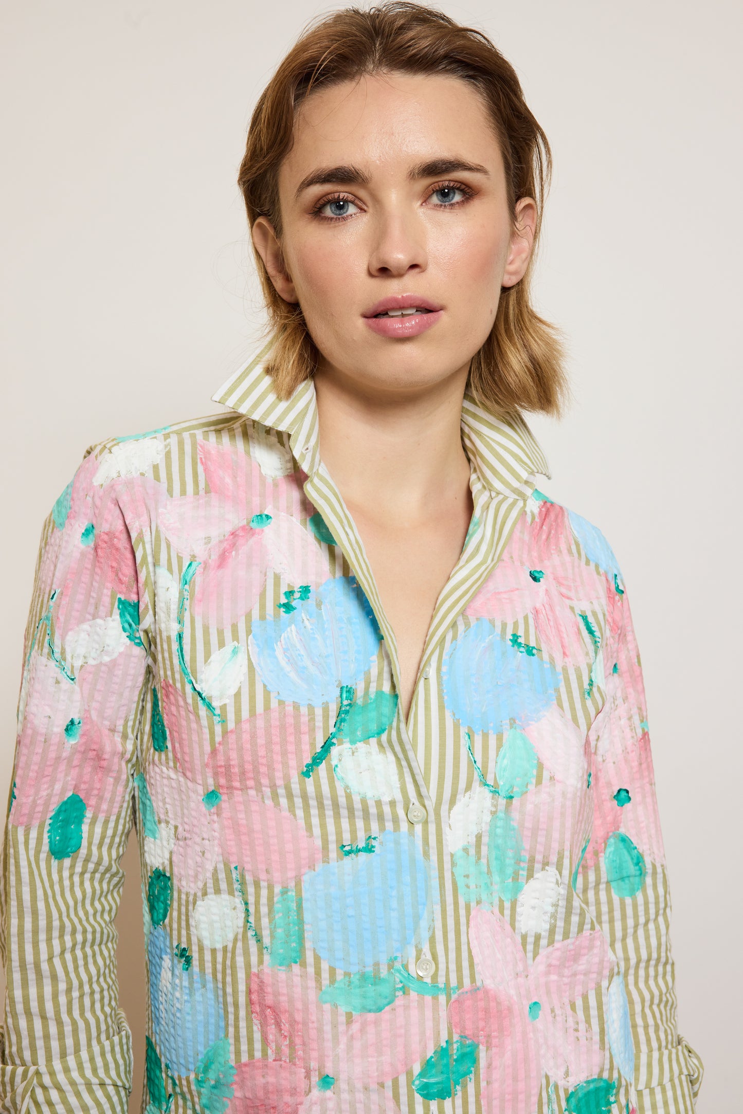 OVERSIZED TRAPEZE SHIRT GREEN